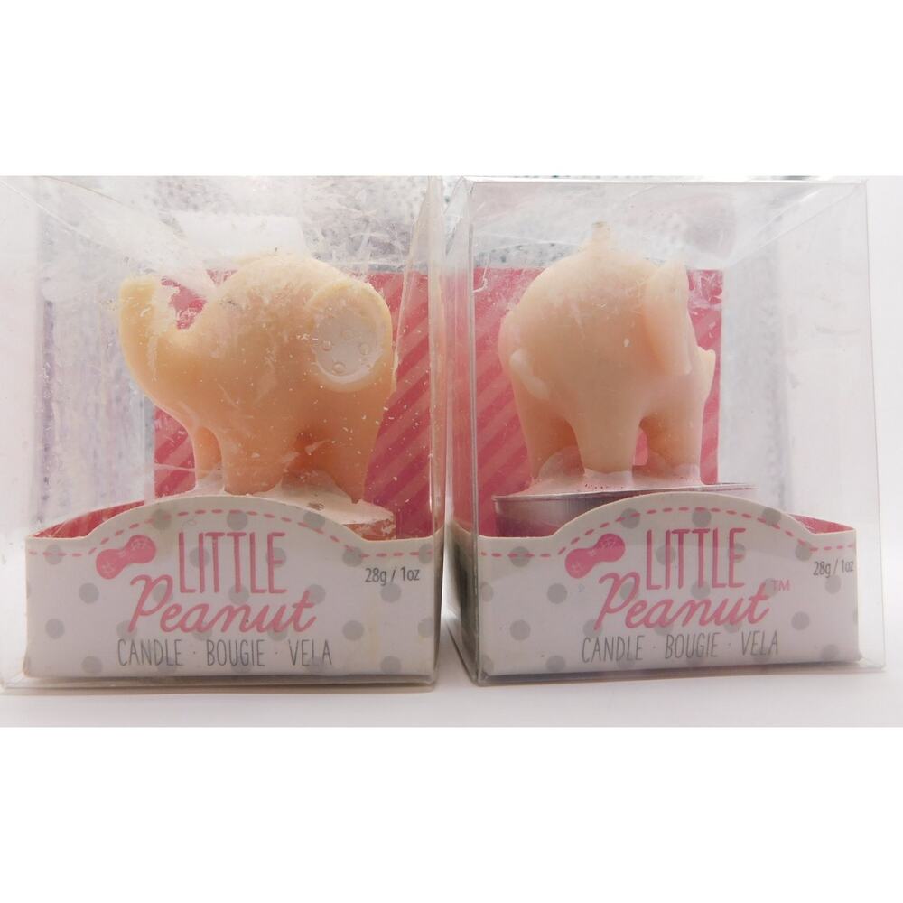 Little Peanut 2" Pink Elephant Candle Kate Aspen Set of 2 New